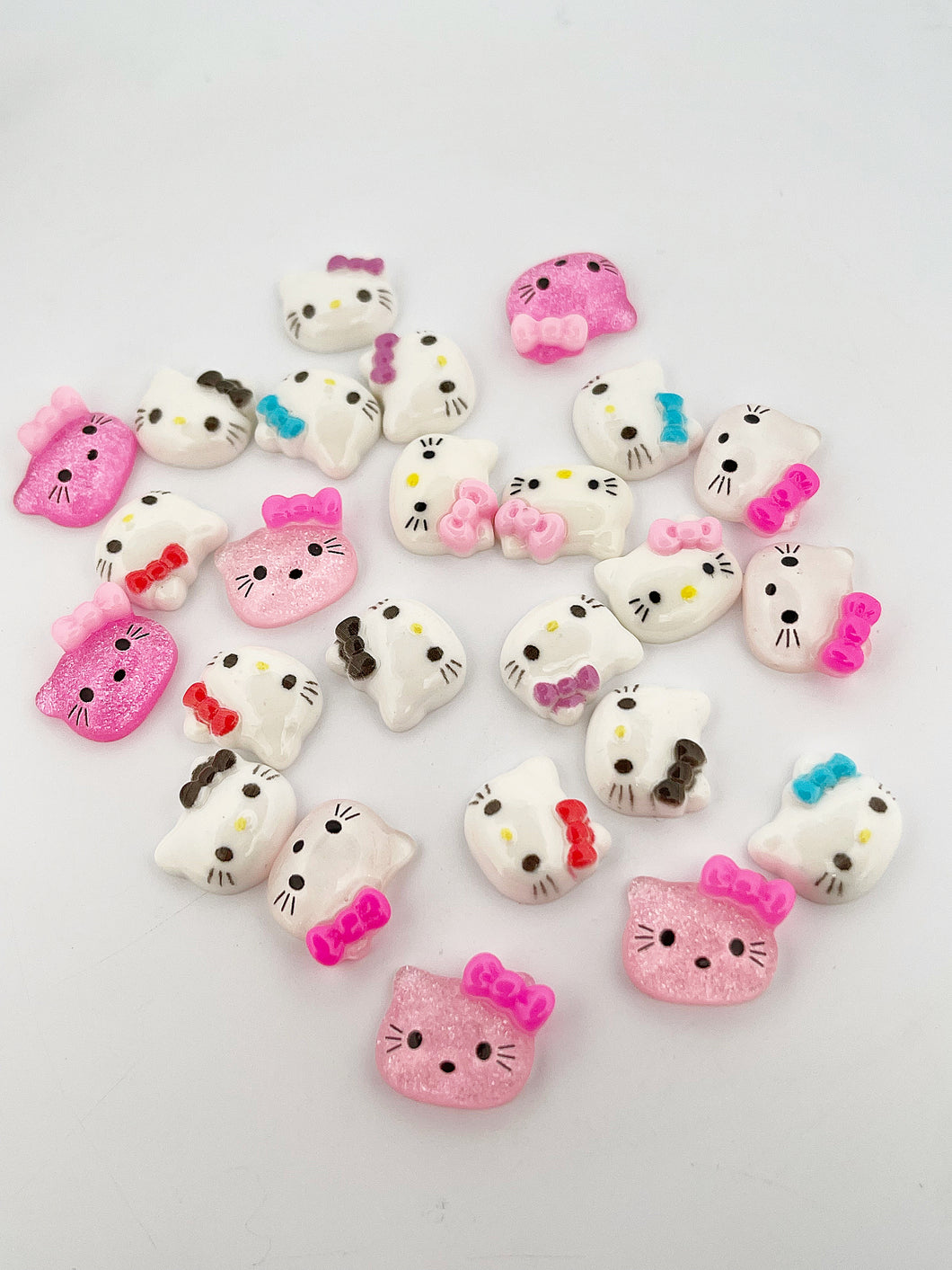Heads Kitty 3D Charms Nail-25 Pieces