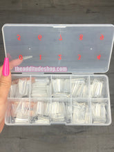 Load image into Gallery viewer, 500 Pieces Box Clear Coffin Half Cover Nail Tips
