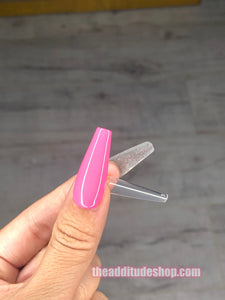 500 Pieces Box Clear Coffin Half Cover Nail Tips