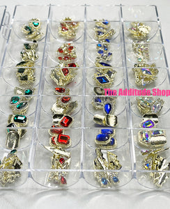 NEW 120 Pieces 3D Nail Charms Bling Box