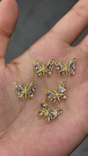 Load and play video in Gallery viewer, Pink Butterfly #3 Alloy Nail 3D Charms - 10 Pieces
