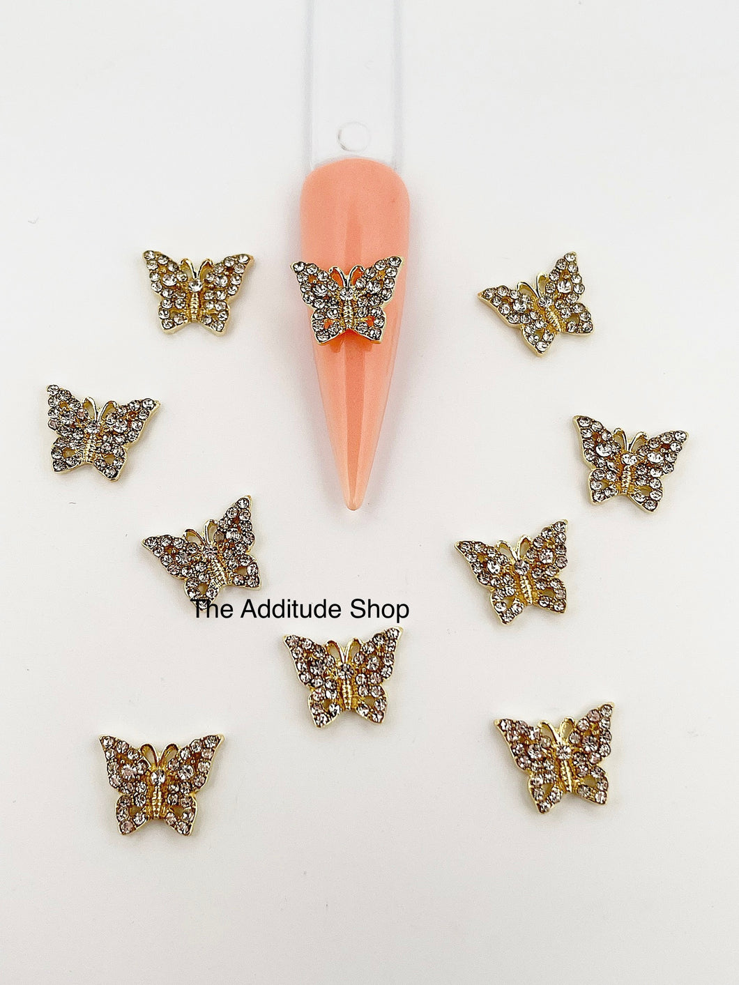 New Butterfly Alloy Nail Charms-10 Pieces