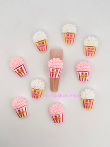 Popcorn Kawaii Resin 3D Nail Charms-10 PCS