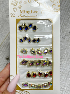 30 Pieces Mixed Colorful Nail 3D Charms