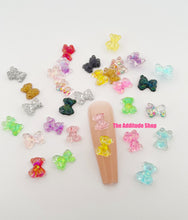 Load image into Gallery viewer, Mixed Colorful Gummy Bear 3D Nail Charms-30 Pieces
