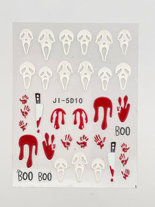 5D Blood Dripping Halloween Nail Stickers