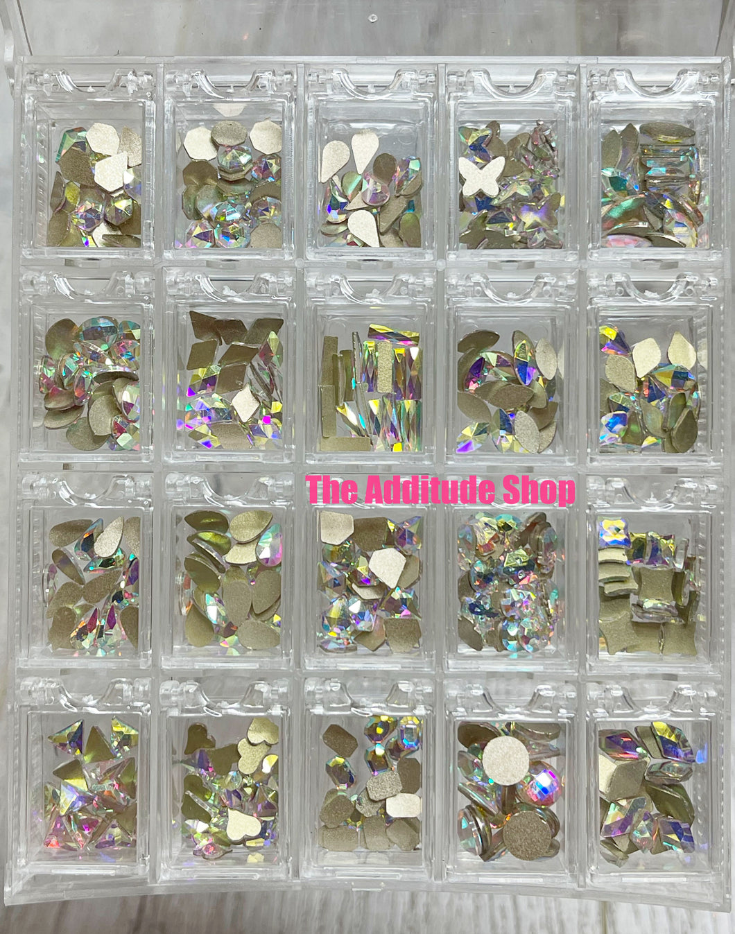 AB-400 Pieces Nail Crystals Rhinestones Gems