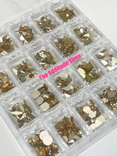 Load image into Gallery viewer, Champagne-400 Pieces Nail Crystals Rhinestones Gems
