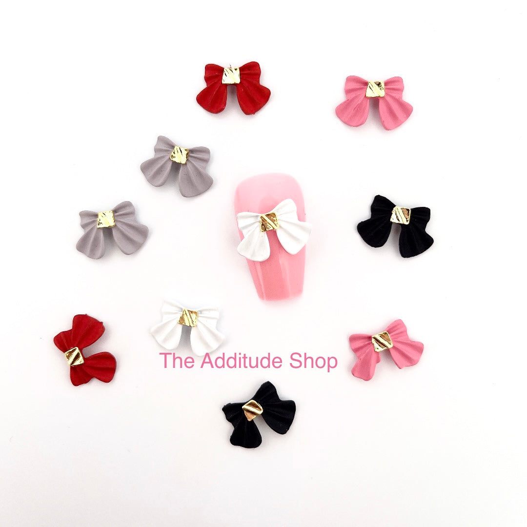 Extra Large Bow with Rhinestones 3D Nail Charms (5 Pieces) – The Additude  Shop