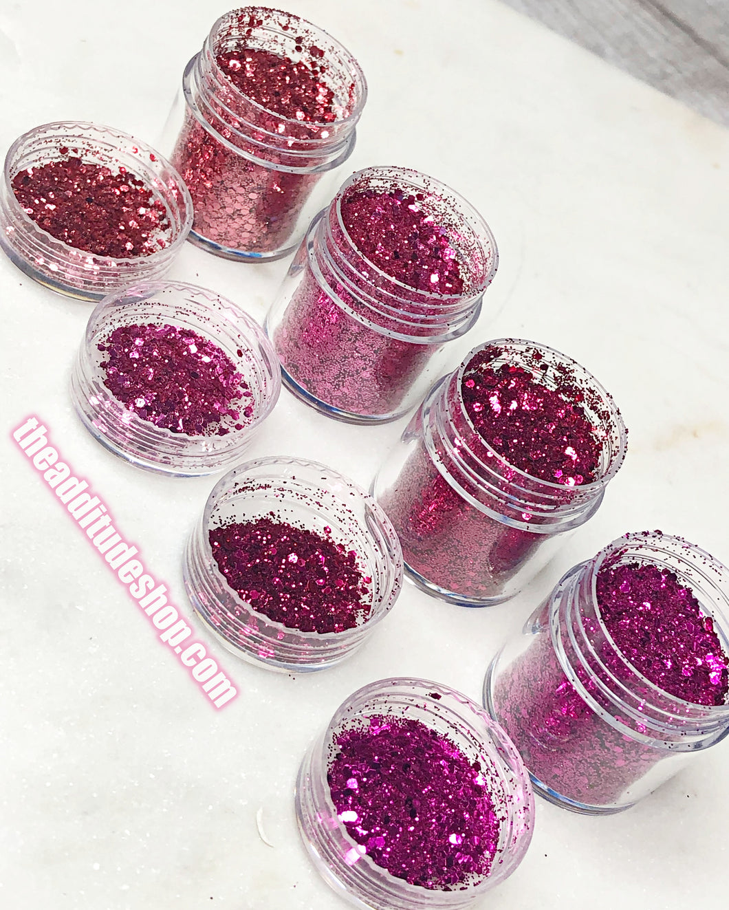 4 Pieces Mixed Hexagon Nail Glitters