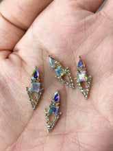 Load image into Gallery viewer, Version 2 Triangle Nail 3D Charms Crystals-10 Pieces
