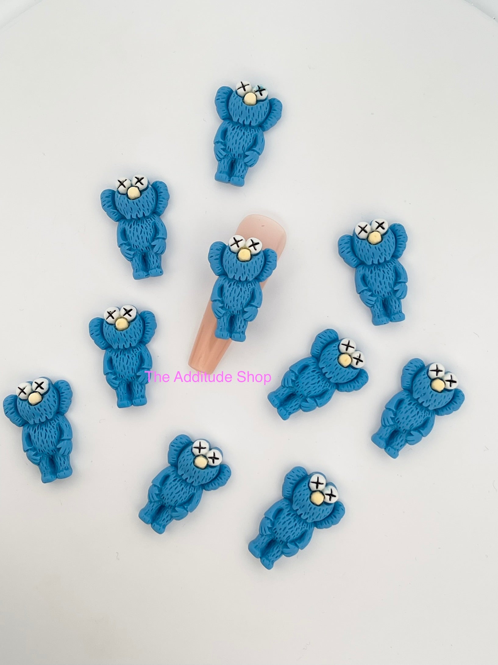 Baby Regular Size K A W S Nail Charms-10 pieces