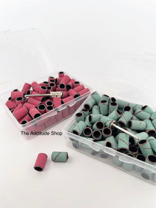 Sanding Bands + Bit For Nail Drill Tool-100 PCS