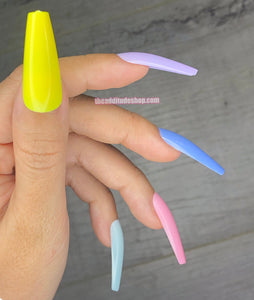 5 Colors Full Coverage Coffin Nail Tips