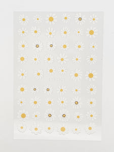 White Sunflowers Nail Stickers #329
