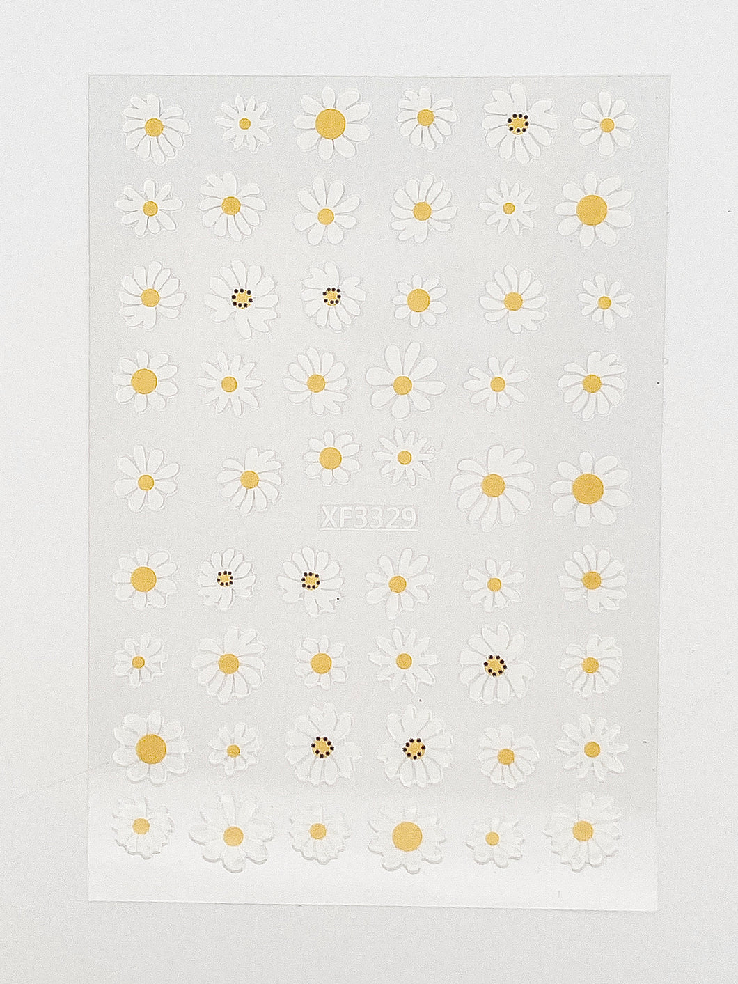 White Sunflowers Nail Stickers #329