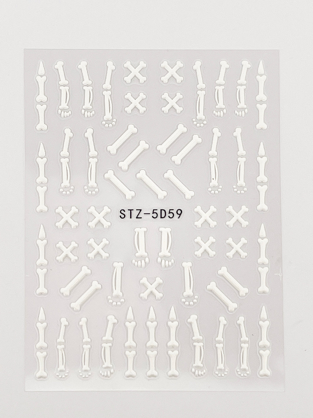 5D Bones Halloween Nail Stickers