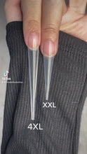 Load and play video in Gallery viewer, 4XL Extra Sharp Stiletto Half Cover Acrylic Nail Tips-300 Nail Tips

