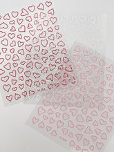 Load image into Gallery viewer, Valentine’s Outlines Heart Nail Stickers

