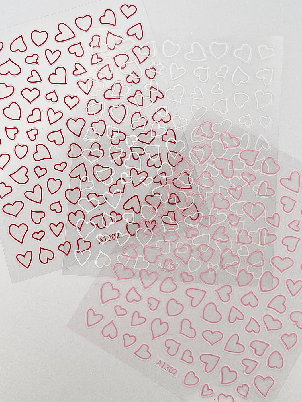 Valentine’s Outlines Heart Nail Stickers