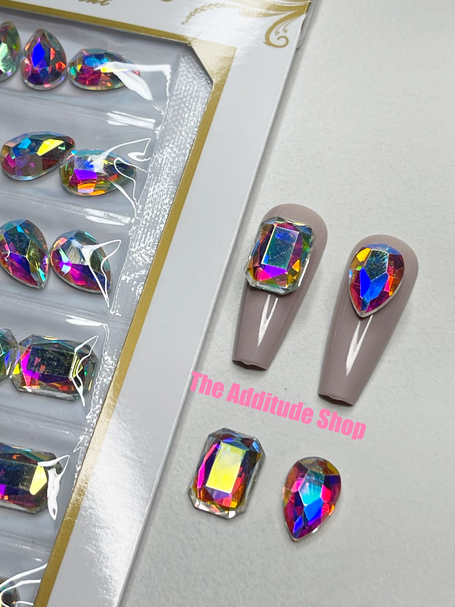 3D Nail Art Rhinestones, Flatback Multi Shaped Nail Gems Crystals With Wax  Pen, Sparkling Nail Diamonds Round Nail Beads For DIY Crafts Arts Beauty  Manicure Decorations For Valentine'S Day, New Year'S Day,