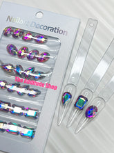 Load image into Gallery viewer, Mixed AB 24 Pieces 10x14 3D Nail Gems
