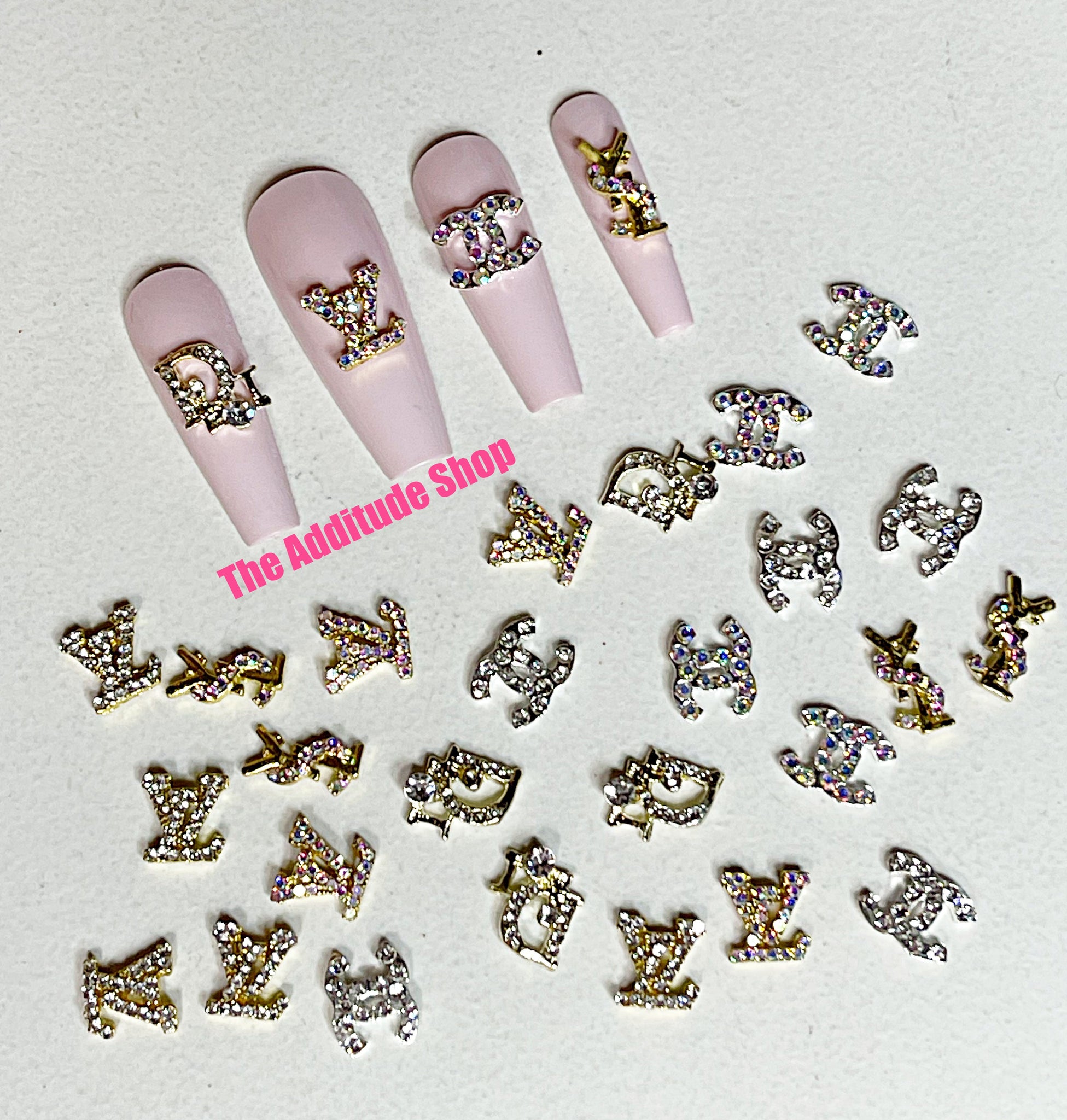 Discount DelightGet 100+ Luxury Chanel Nail Charms, chanel nail art charms