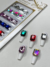 Load image into Gallery viewer, 24 Pieces 10x14 square Shape 3D Nail Charms
