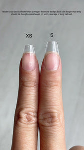 Extra Short XS Coffin Soft Gel Full Cover Nail Tips