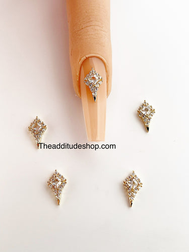 chanel nail charms gold
