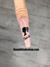 Load image into Gallery viewer, Black &amp; pink BARB Heads Nail Stickers
