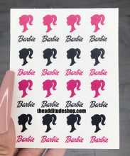 Load image into Gallery viewer, Black &amp; pink BARB Heads Nail Stickers
