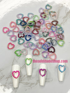 Bead Hearts 3D Nail Charms (100 Pieces)