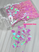 Load image into Gallery viewer, Heart Sequins Nail Decals Glitters-Pink &amp; Red
