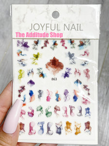 Blooming Colors Nail Stickers #863