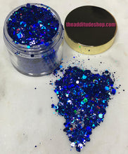 Load image into Gallery viewer, 1 Oz Chunky Nail Glitters-Blue
