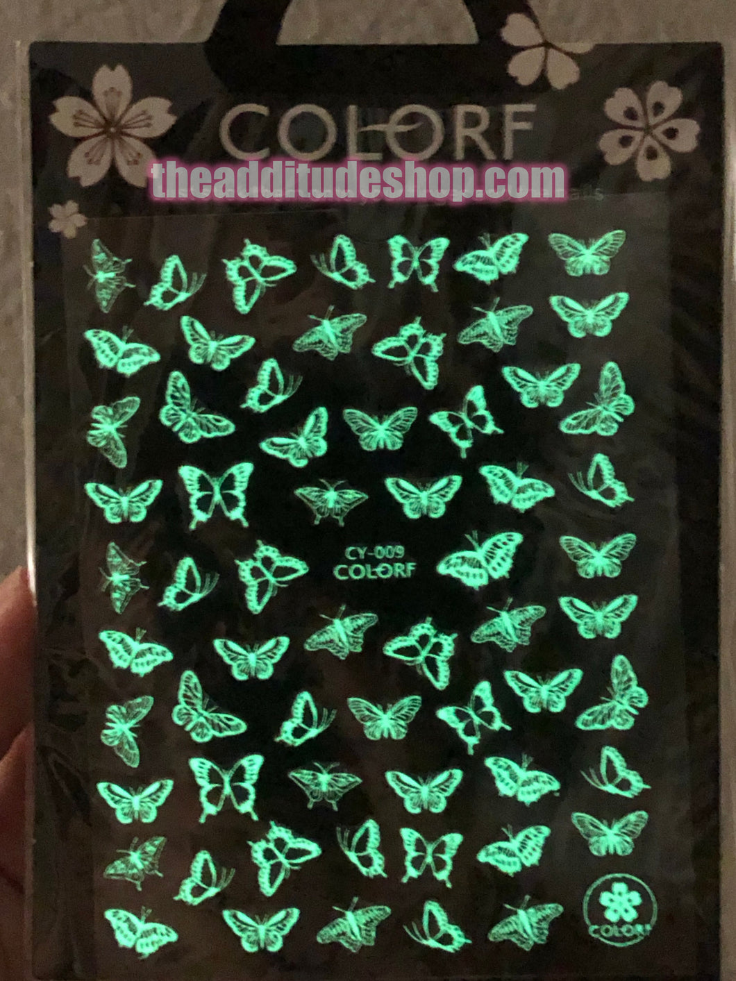 Butterfly Glow in the Dark Nail Stickers