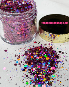 1 Oz Chunky Nail Glitters-Purple