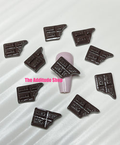 Chocolate Resin 3D Nail Charms (10 Pieces)