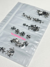 Load image into Gallery viewer, Silver Hearts Cross Nail Charms
