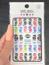 Load image into Gallery viewer, Green Dragon Nail Stickers #80
