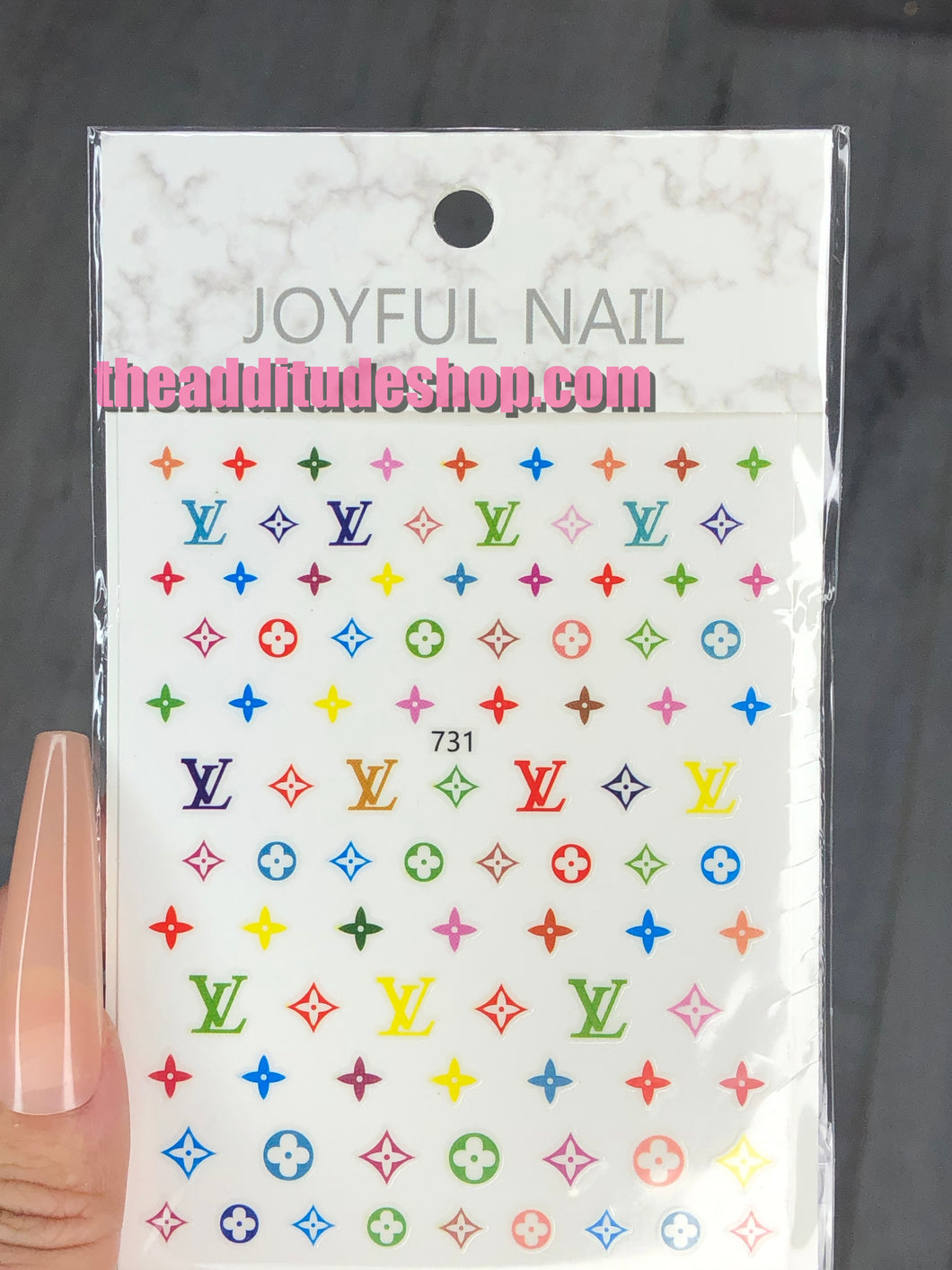 Colorful L Nail Stickers #31