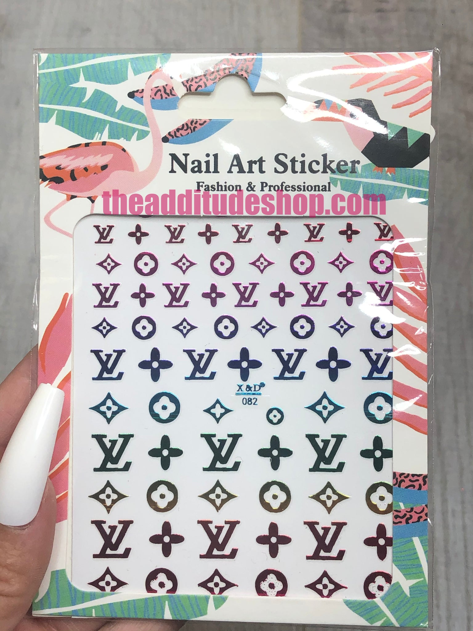 LV LUXURY Full Cover Nail Decal Water Sticker Slider Art
