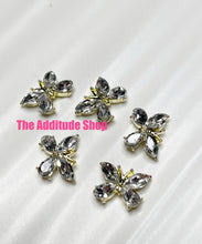 Load image into Gallery viewer, Clear Crystal Butterfly 3D Charms Nail-5 Pieces
