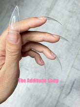 Load image into Gallery viewer, Curve Stiletto Half Cover Nail Tips in Box
