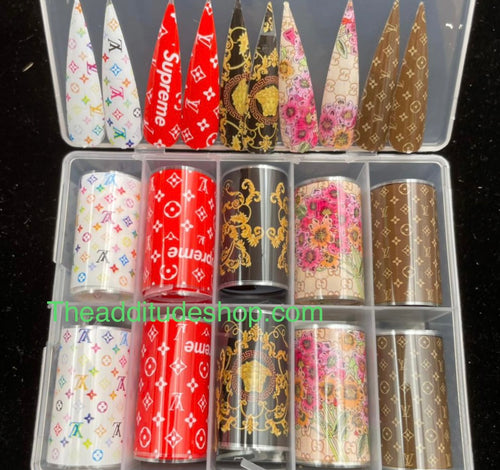 FOIL MESH Nail Art Assorted 10 Rolls/Pack XKZ-21 - TDI, Inc