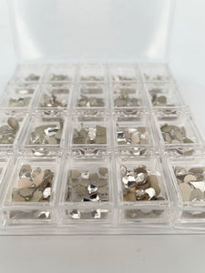400 Pieces CLEAR Crystals Nail Rhinestones Gems