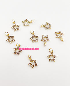 Dangling Stars Alloy Nail Charms-10 Pieces