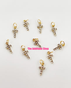 Dangling Cross Alloy Nail Charms-10 Pieces