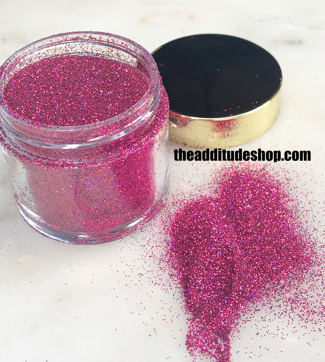 1 Oz Fine Nail Glitters-Dark Pink